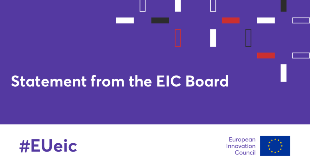 European Innovation Council Board statement on Horizon Europe 2028–2034