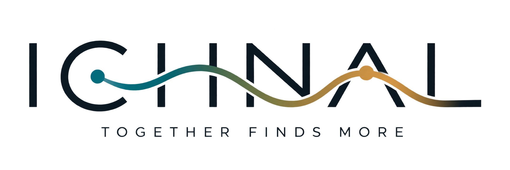 Logo ICHNAL con linea ondulata – Together finds more